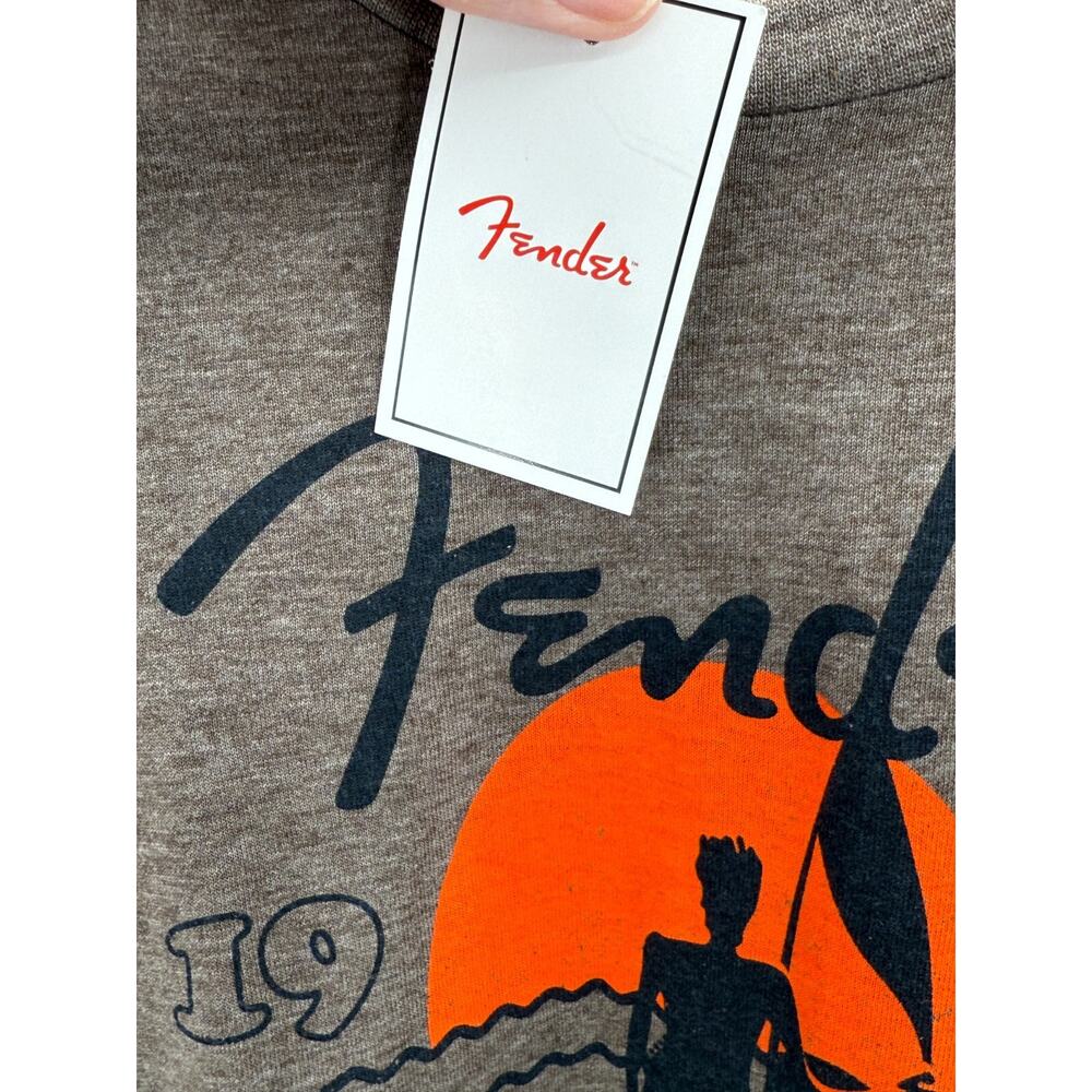 Fender Guitar Men's T-Shirt Sunset Rock Roll Olive Size 2XL New - Picture 3 of 5